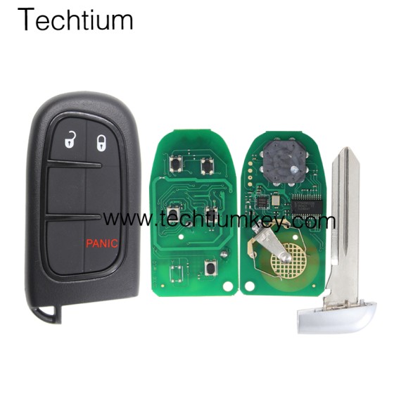 433Mhz 4A chip FCC:GQ4-54T keyless 2+1 button remote key for Dodge,Ram 2013-2017,Jeep 2014-2018
